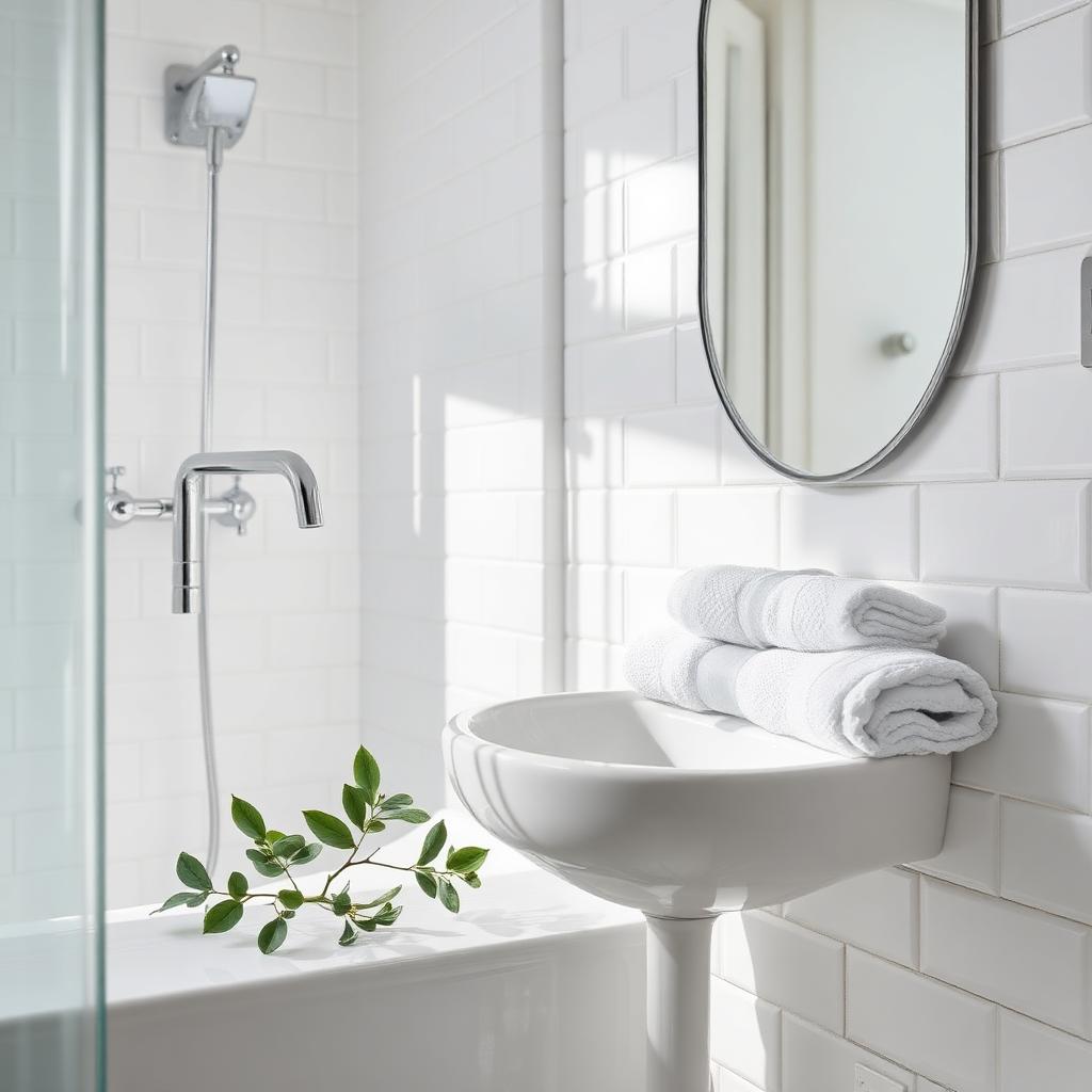 Pristine sparkling bathroom